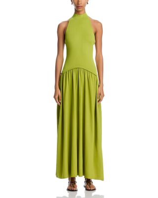 solid & striped apple red soglio halter dress The Halter Soglio Dress by Solid & Striped at THE MILE
