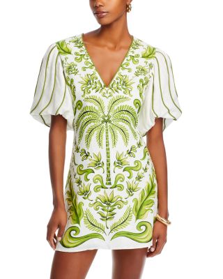 FARM Rio - Milani Off White Linen Mini Dress