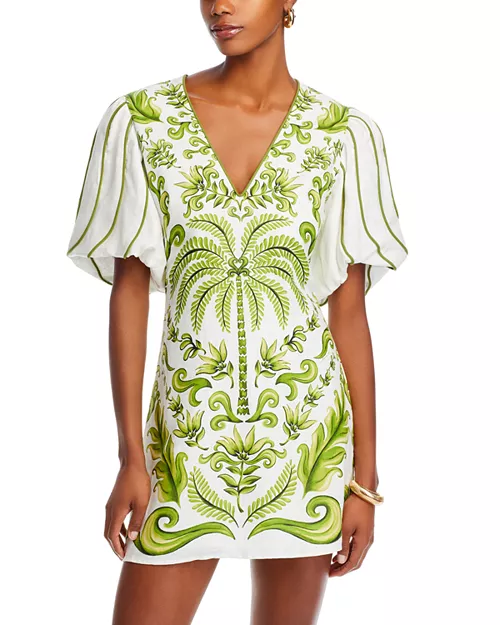 milani off white linen mini dress