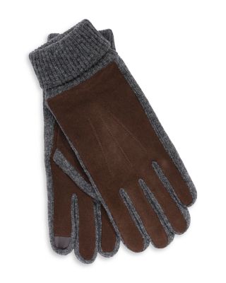 Faherty Suede & Knit Gloves