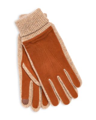 Faherty Suede & Knit Gloves