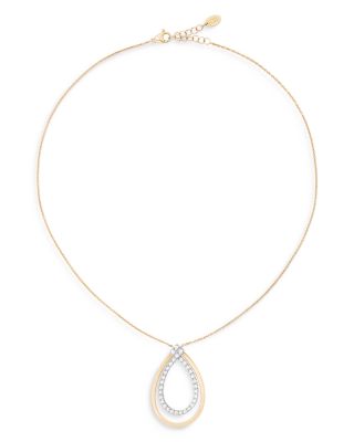 Marco Bicego 18K Yellow Gold Masai Diamond Double Pear Pendant Necklace, 16.5 - 18