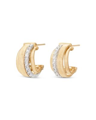 Marco Bicego - 18K Yellow Gold Masai Diamond Huggie Hoop Earrings