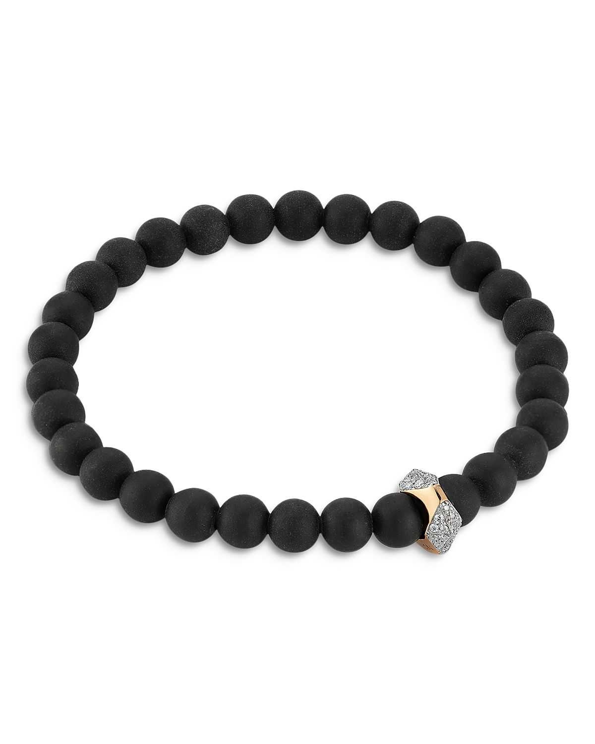 Walters Faith Men's 18K Rose Gold Onyx & Diamond Origami Beaded Bracelet