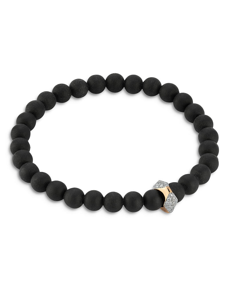 Walters Faith Men's 18K Rose Gold Onyx & Diamond Origami Beaded Bracelet
