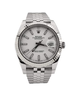 Pre-Owned Rolex - Oyster Perpetual Datejust Automatic Watch in Stainless Steel and White Gold 41mm