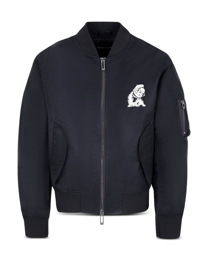 Shiny Nylon Bomber Jacket