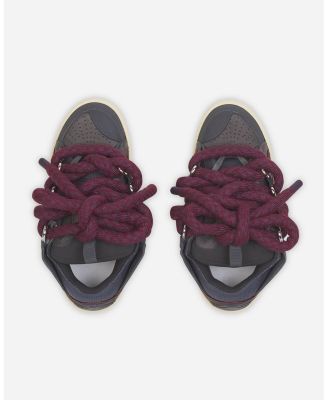  Women&#39;s Curb Sneakers in Leather with Snake Laces