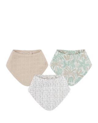 Crane Baby - Cove Beach Life Muslin Bibs, 3 Pack - Ages 0-3
