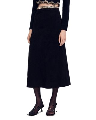 Sandro - Mareva Beaded Midi Skirt