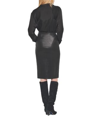 Claude Stretch Leather Skirt