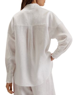 Toloca Linen Oversized Long Sleeve Shirt