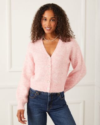 Faux Pearl Button Cardigan