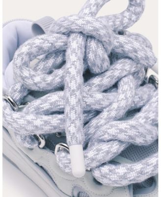  Women's Curb Sneakers in Leather with Snake Laces