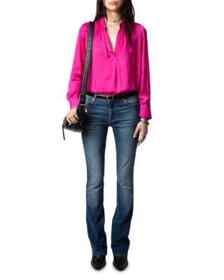 ZADIG & VOLTAIRE tink サテンブラウス 紫XS Zadig & Voltaire Tink Satin Blouse | Bloomingdale's