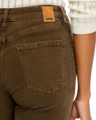 Parkway High Rise Straight Leg Jeans in Marshland Green