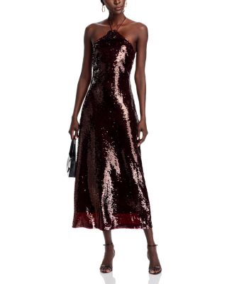 Stacey Sequined Halter Dress