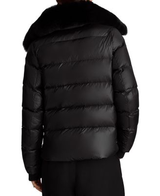 Vera Shearling Trim Down Coat 