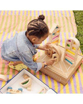 Rainbow Blocks and Cars Building Set - Ages 18 months+