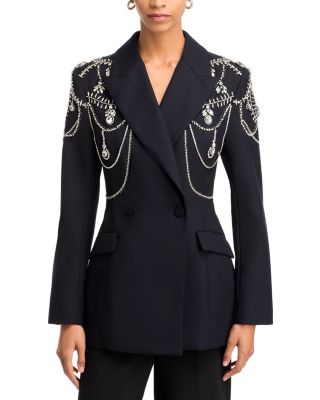SIMKHAI - Getty Rhinestone Embellished Blazer
