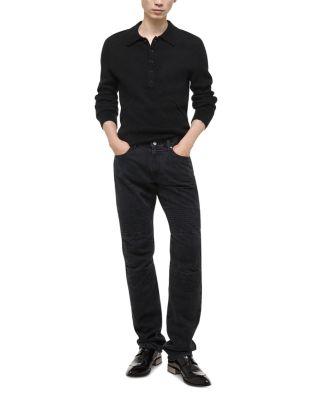 Helmut Lang - Worker Relaxed Fit Moto Jeans in Black