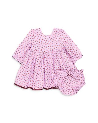 Pink Chicken - Girls' Baby Girls Amma Dress Set - Lavender Tiny Roses - Baby