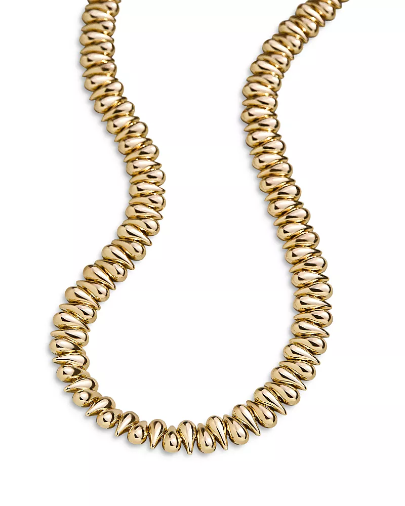 Baublebar Ella Sculptural Bead Collar Necklace in Gold Tone, 18