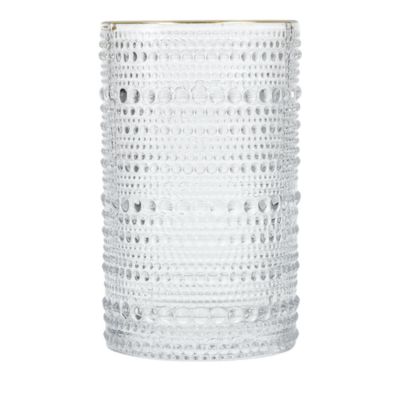 Fortessa - Fortessa Jupiter Clear Gold Rim Ice Beverage Glass, Set of 6