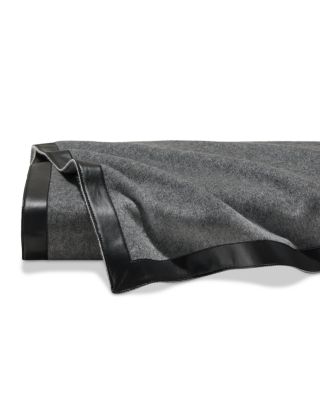 Dolomiti Cashmere & Leather Throw Blanket, 55" x 71"
