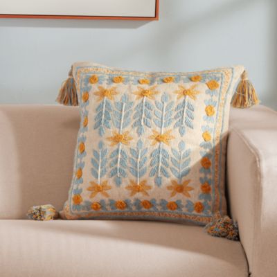 Stockholm Nights Embroidered Decorative Pillow, 20&amp;quot; x 20&amp;quot;