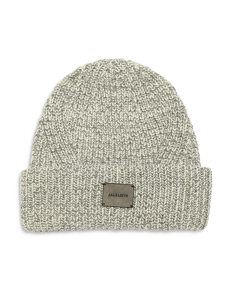 ALLSAINTS TRAVELING RIB KNIT MARL BEANIE