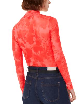 Blurred Blooms Mesh Top