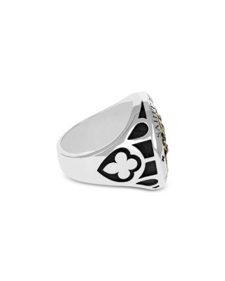 Two Tone Saint Michael Ring