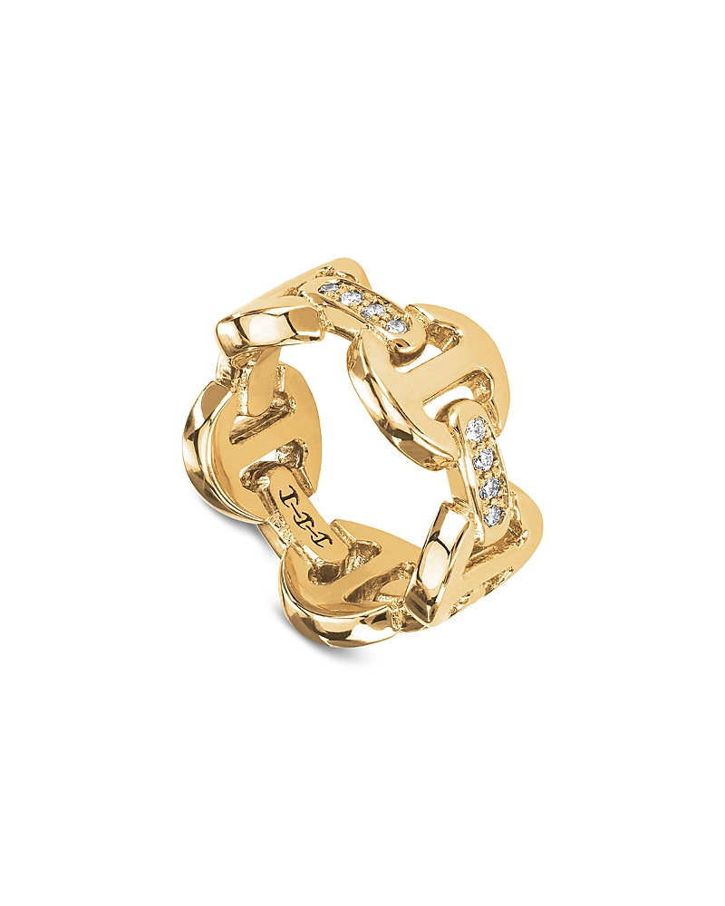 Shop Hoorsenbuhs 18k Yellow Gold Heritage Diamond Classic Link Ring
