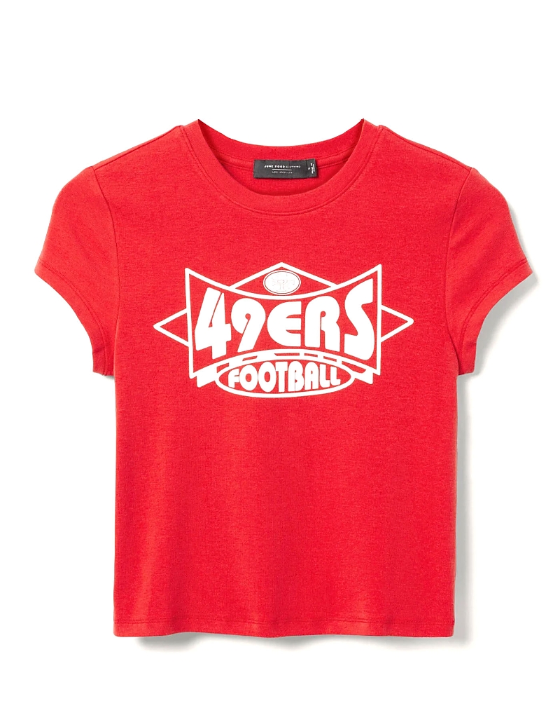 Junk Food Clothing Women's Nfl San Francisco 49ers Baby Tee In Licorice