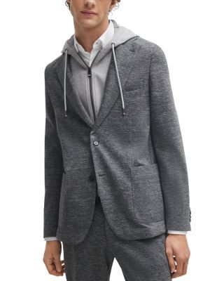 BOSS - Hanry Slim Fit Jersey Sport Coat with Removable Hood