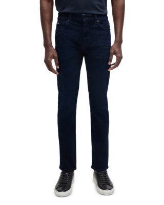 BOSS - H Delaware Cotton Blend Slim Fit Jeans in Navy