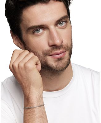 Men's Box Chain Bracelet in Sterling Silver, 2.7mm