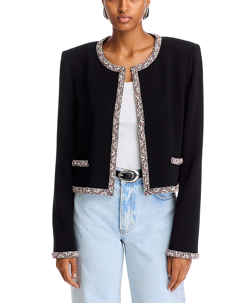 Cinq a Sept Sunburst Stacked Collarless Jacket