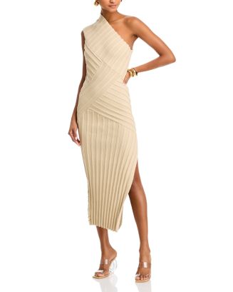 cult gaia sona knit dress Cielo One Shoulder Midi dress