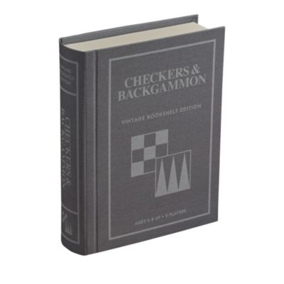 Vintage Bookshelf Assortment 4-Pack: Jenga, Battleship, Checkers &amp; Backgammon, Trivial Pursuit