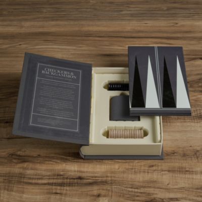 Vintage Bookshelf Assortment 4-Pack: Jenga, Battleship, Checkers &amp; Backgammon, Trivial Pursuit