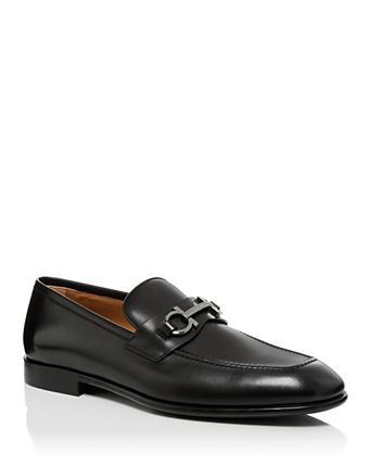 leather dress loafer Vinci Leather The Gemena Black / Orange Shoe Bit Dress Loafer