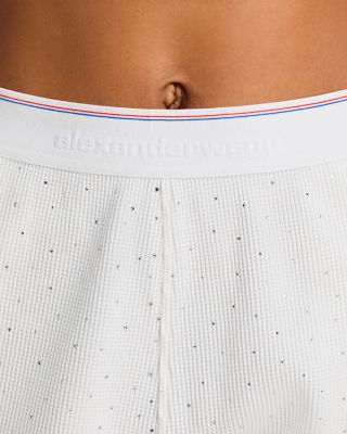 Crysal Hotfix Waffle Jogger Pants