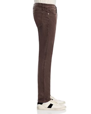 L'Homme Slim Brushed Twill Pants in Mocha