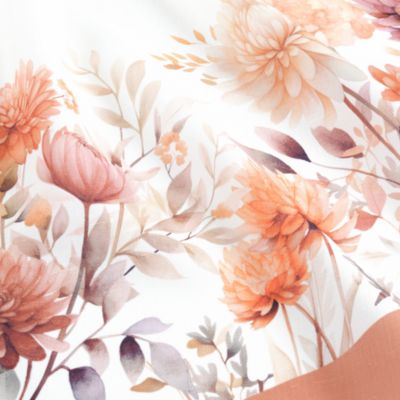 Autumn Blooms Napkins, 17"x 17", Set of 4