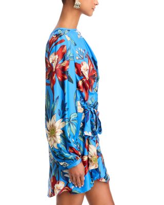 Surreal Flowers Faux Wrap Dress