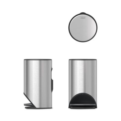 Arc 10 Liter Slimline Pedal Trash Can With Liner Pocket