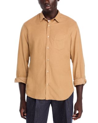 Officine Générale - Cotton Blend Corduroy Garment Dyed Button Down Shirt