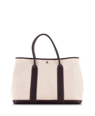 Pre-Owned HERMÈS - 36 Garden Party Tote Toile and Leather
